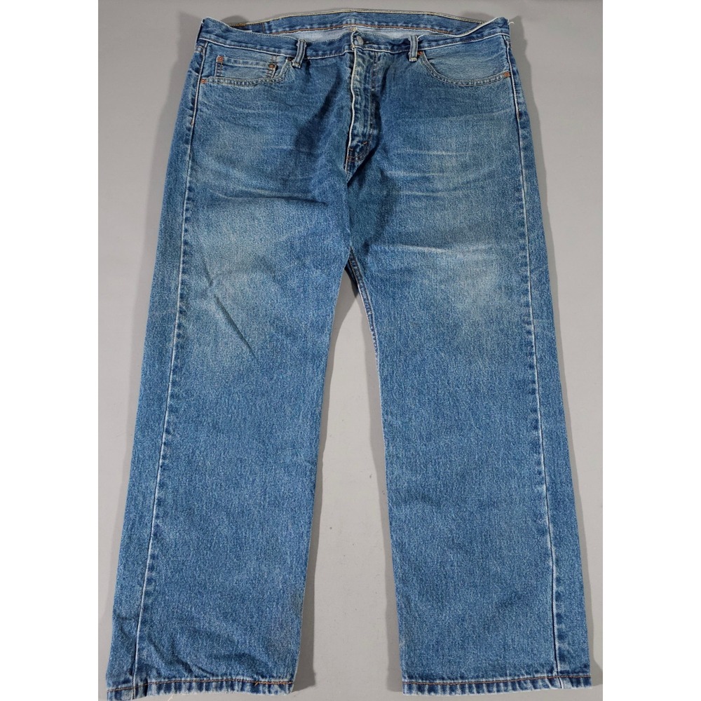 Levi's 505‎ Jeans Mens 42x30 Blue Regular Fit Straight Leg Denim Pants